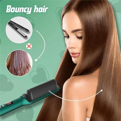 2-in-1 Hair Straightener Comb – Instant Smoothing & Styling Brush for All Hair Types