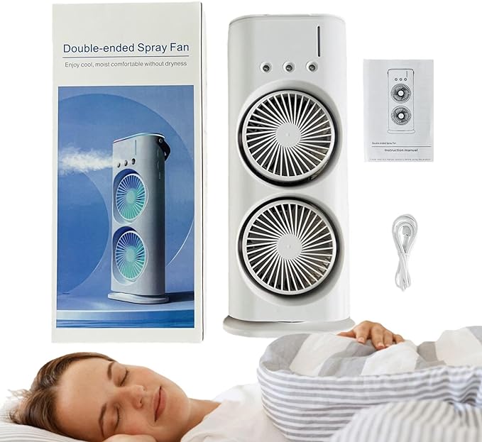 Double Ended Spray Fan – Stay Cool Anytime