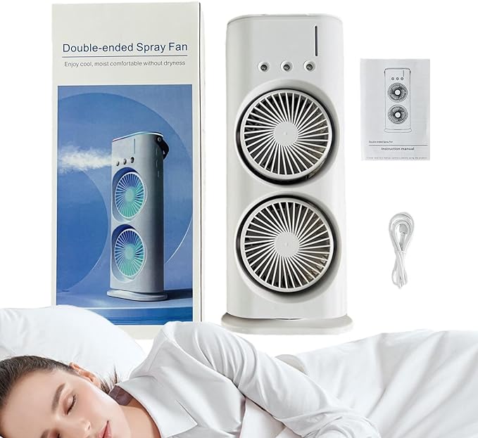 Double Ended Spray Fan – Stay Cool Anytime
