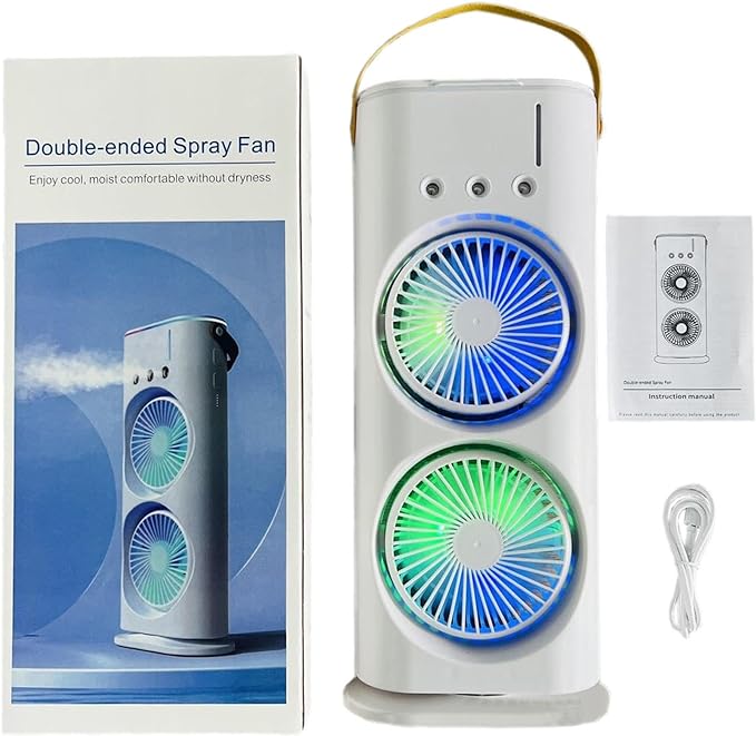 Double Ended Spray Fan – Stay Cool Anytime